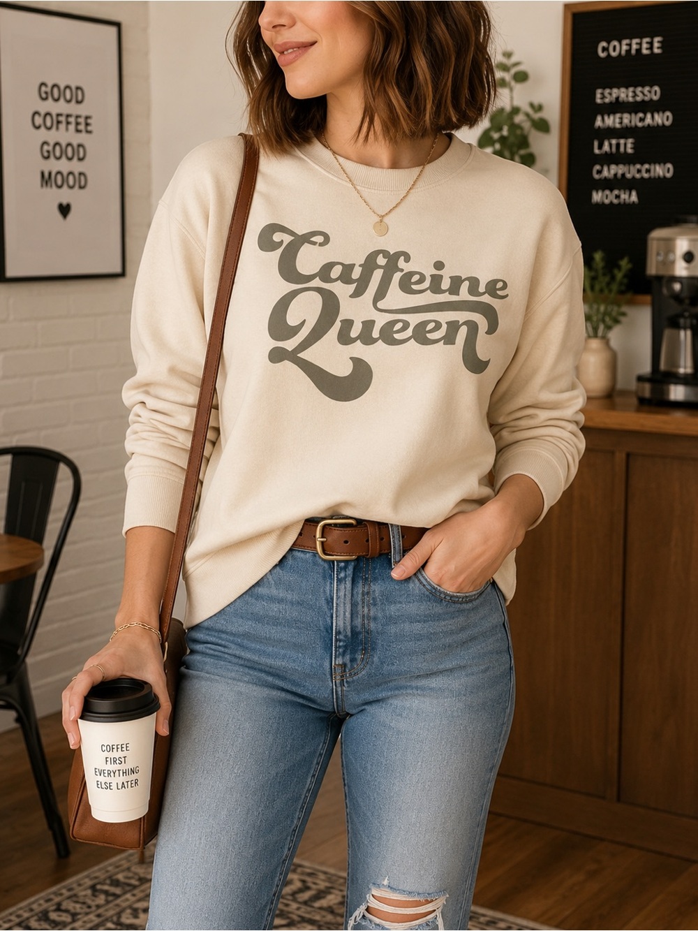 Cold Crush Caffeine Queen Graphic Sweatshirt